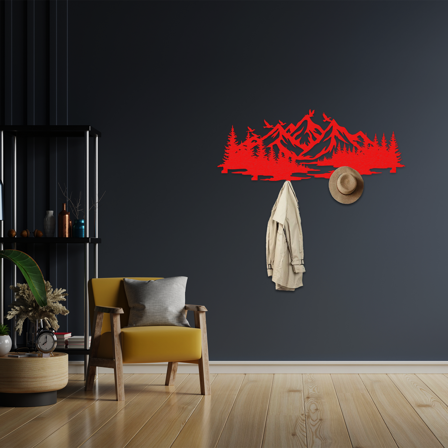 Mountain Forest Metal Wall Hook