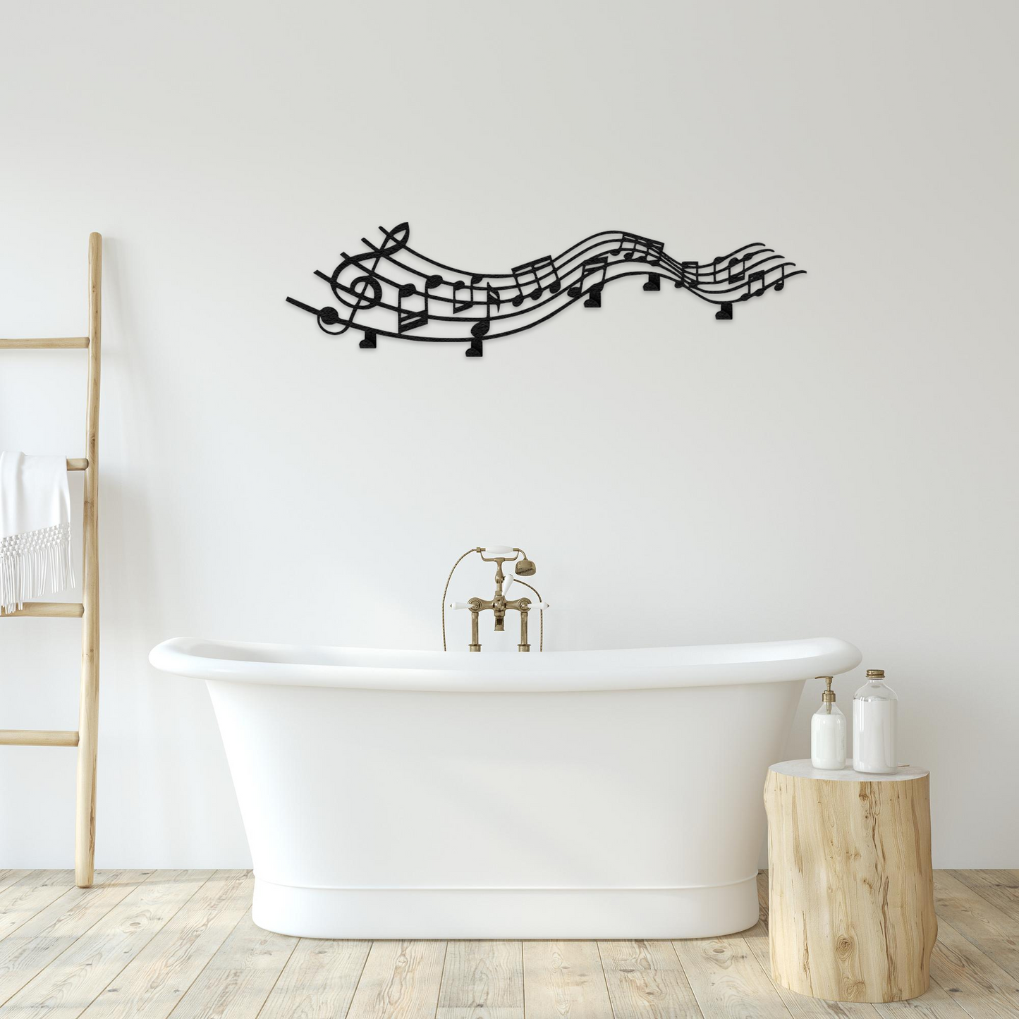 Musical Notes Wall Hook – Modern Metal Coat Rack & Music Wall Art for Entryway Decor