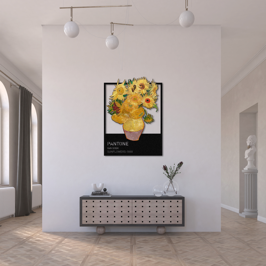 Pantone-Inspired Van Gogh Sunflowers Canvas | Modern Wall Decor