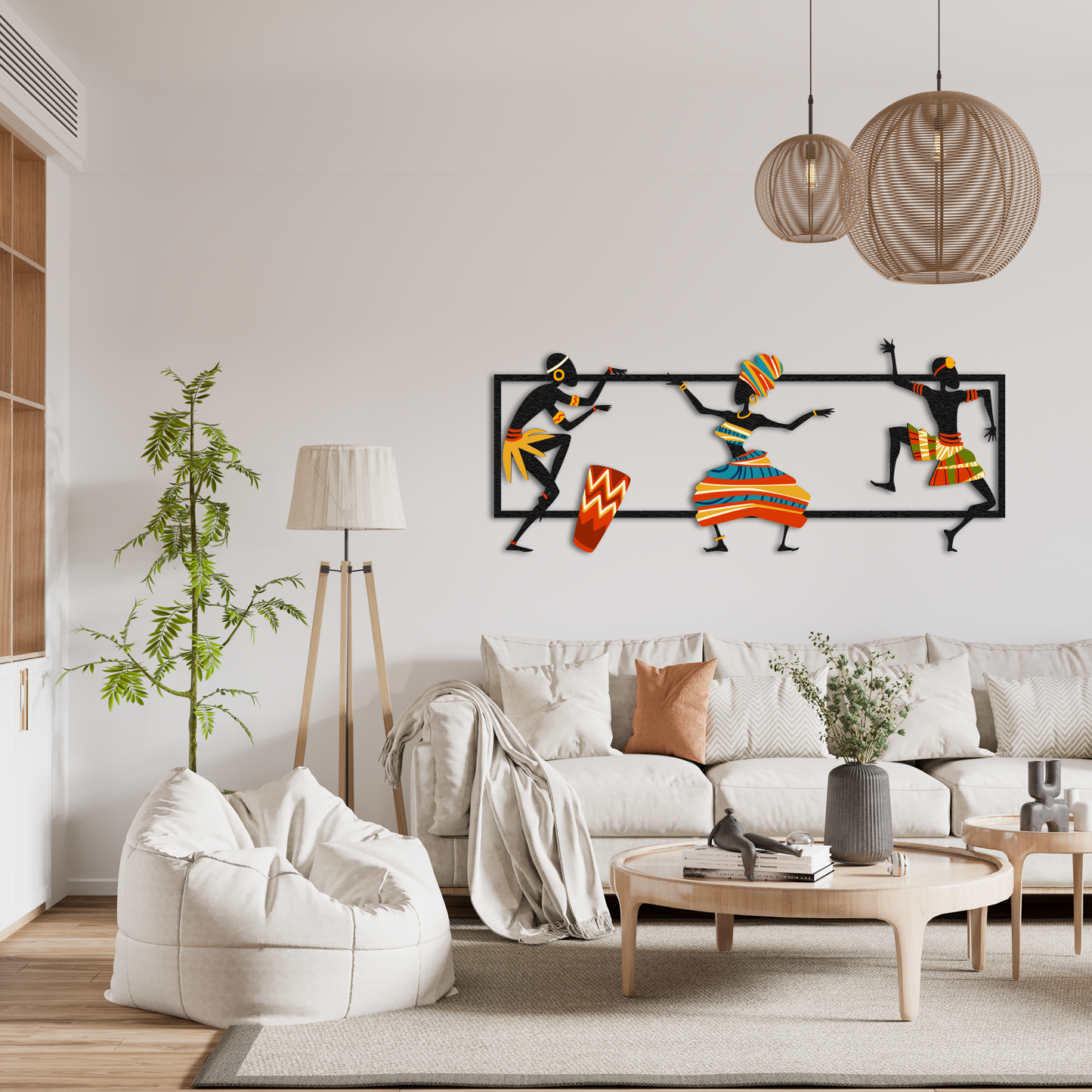 Tribal African Metal Wall Decor