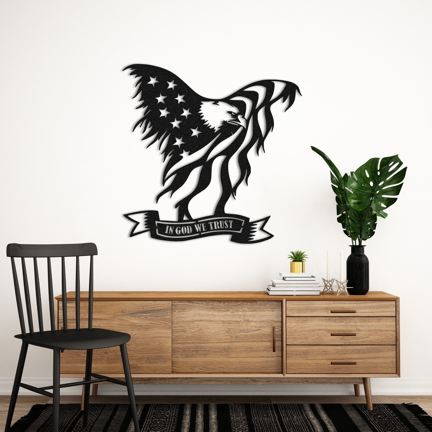 American Eagle Metal Wall Art – Patriotic USA Flag Home Decor