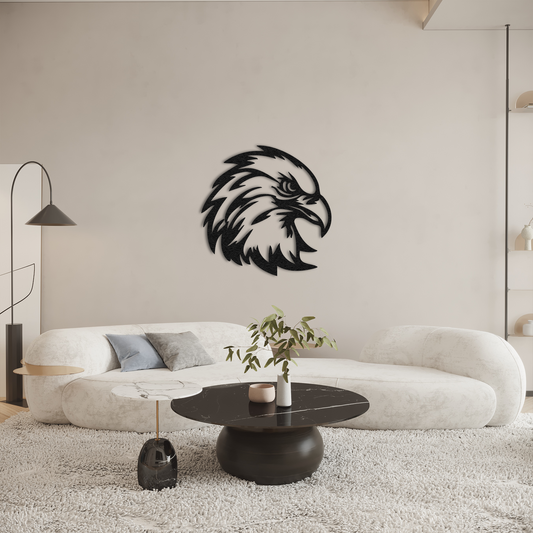 Eagle Head Metal Wall Art – Modern Animal Home Decoration