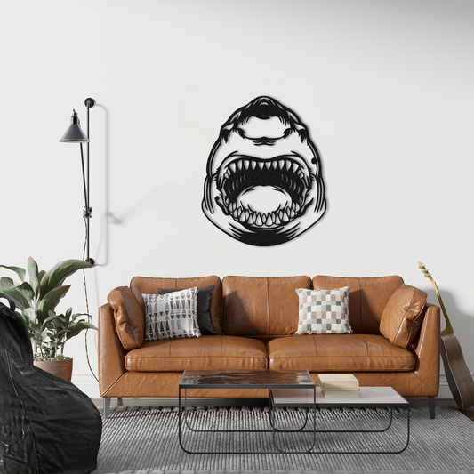 Shark Metal Wall Art – Ocean Inspired Modern Home Decor