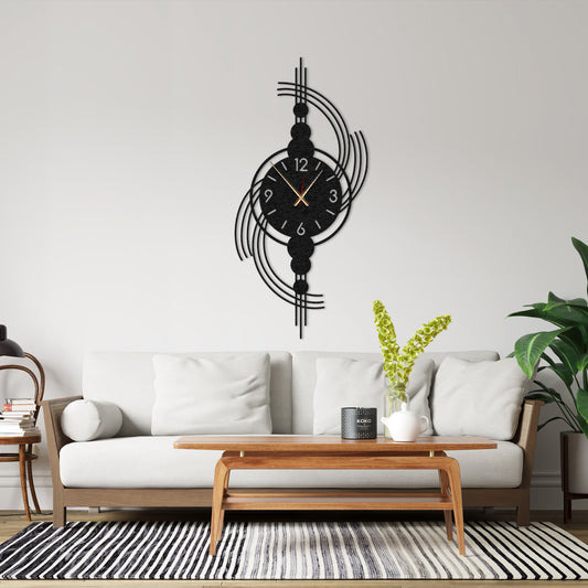 Modern Metal Wall Clock, Unique Wall Decor Clock for Office, Oversized Wall Decor, Indoor Metal Wall Clock, New Season Wall Decor (Kopya)