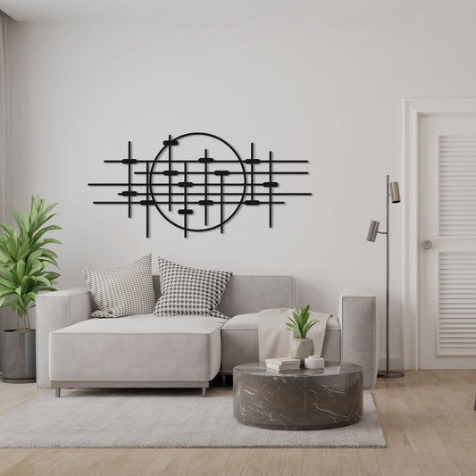 Modern Luxury Metal Wall Decor, Mid Century Wall Art, Abstract Metal Wall Sculpture, Above Bed Decor, Living Room Decor, Geometric Wall Art