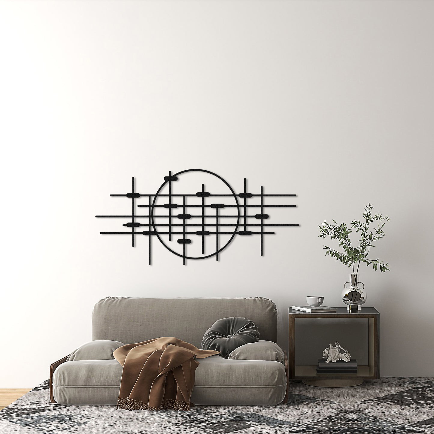 Modern Luxury Metal Wall Decor, Mid Century Wall Art, Abstract Metal Wall Sculpture, Above Bed Decor, Living Room Decor, Geometric Wall Art