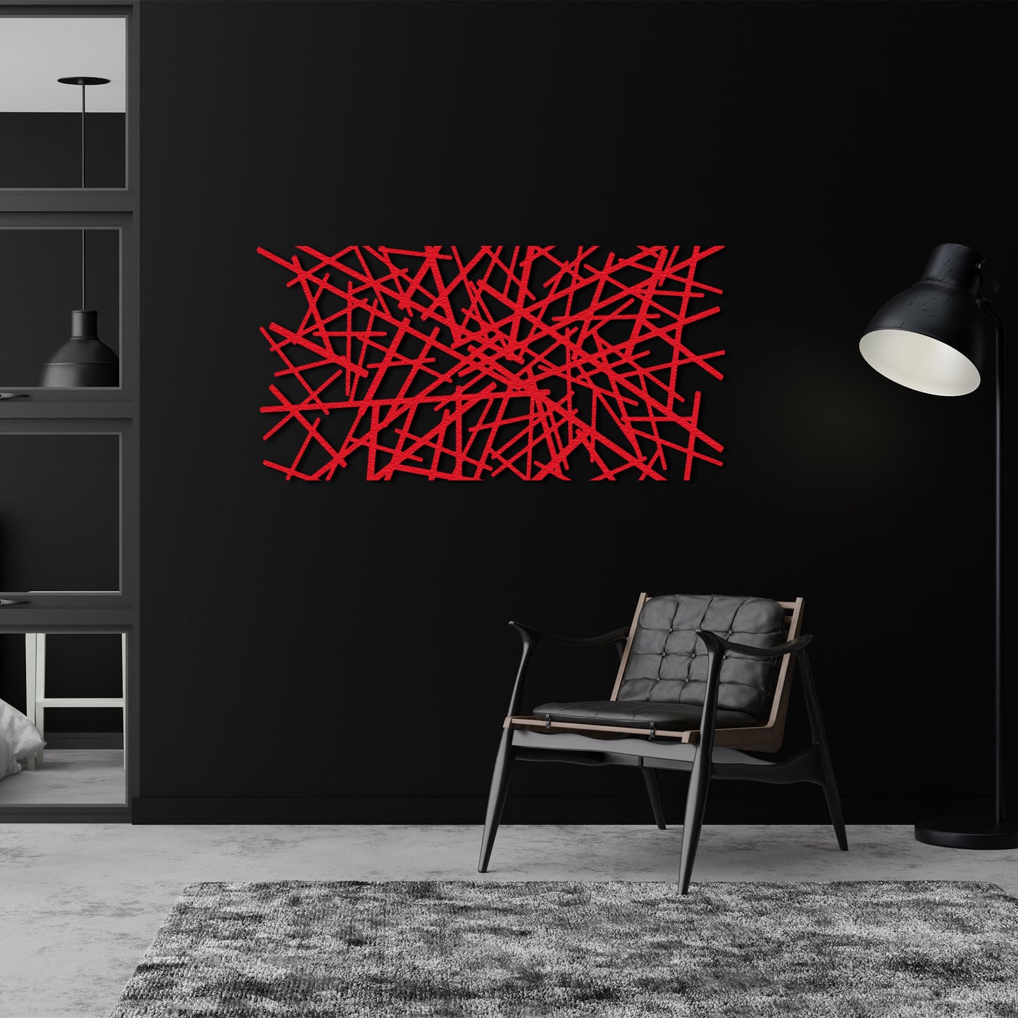 Modern Luxury Metal Wall Decor, Mid Century Wall Art, Abstract Metal Wall Sculpture, Above Bed Decor, Living Room Decor, Geometric Wall Art