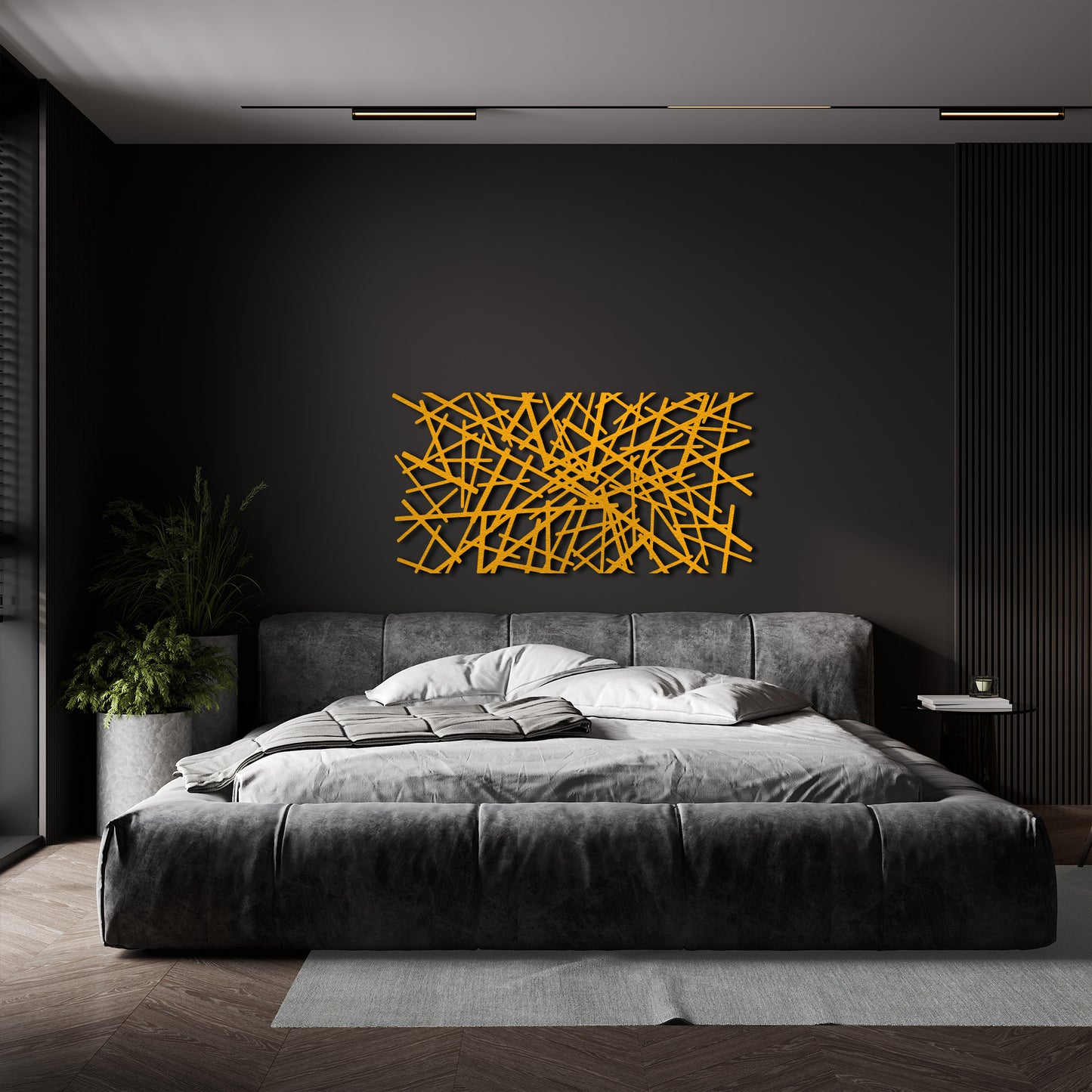 Modern Luxury Metal Wall Decor, Mid Century Wall Art, Abstract Metal Wall Sculpture, Above Bed Decor, Living Room Decor, Geometric Wall Art