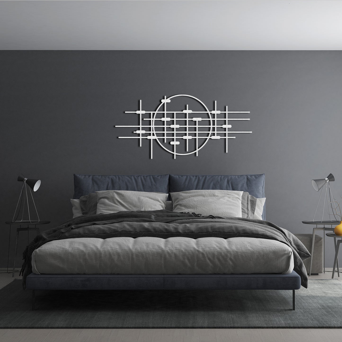 Modern Luxury Metal Wall Decor, Mid Century Wall Art, Abstract Metal Wall Sculpture, Above Bed Decor, Living Room Decor, Geometric Wall Art
