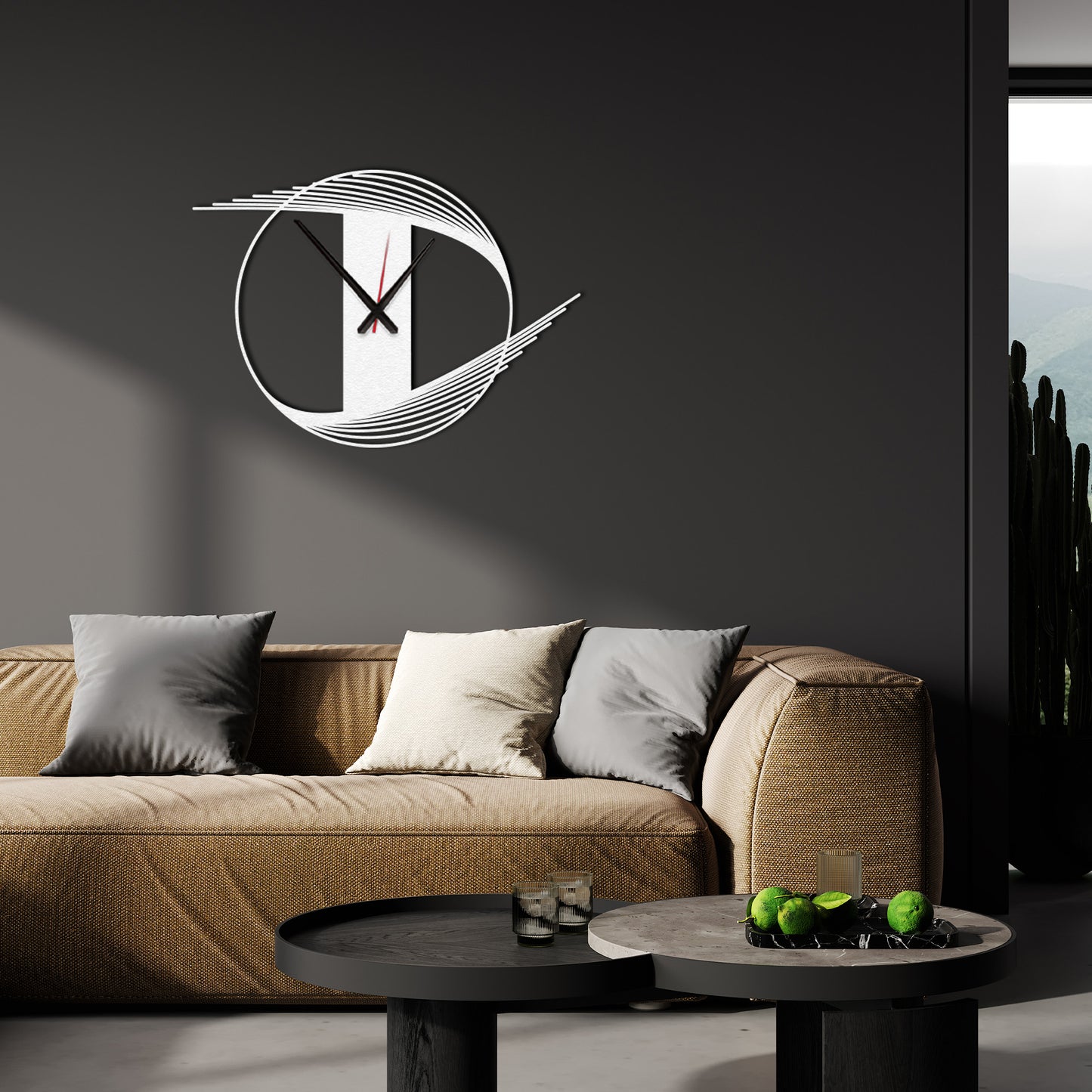 Modern Spiral Wall Clock, Black Minimalist Large Metal Art, Unique Design Unique Large Size Clock, Metal Wall Clock, Best Gift for Her