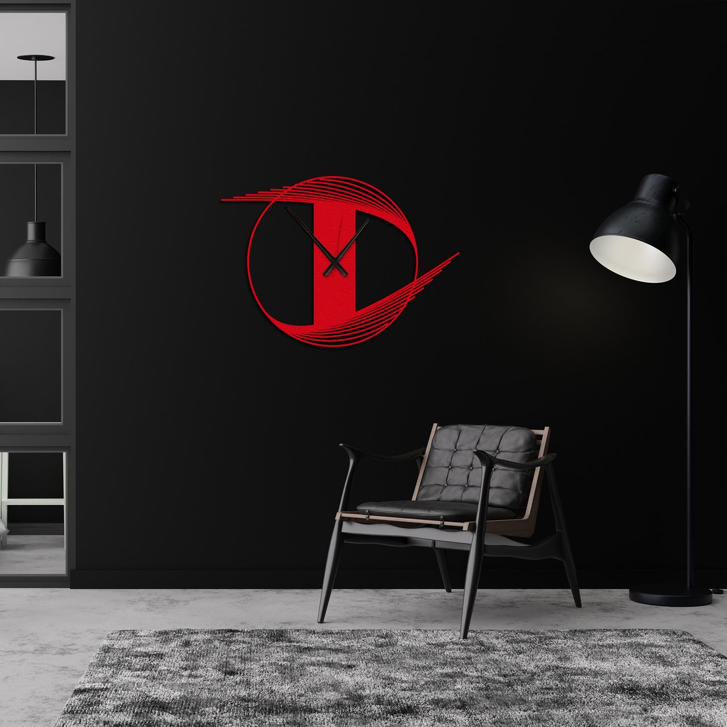 Modern Spiral Wall Clock, Black Minimalist Large Metal Art, Unique Design Unique Large Size Clock, Metal Wall Clock, Best Gift for Her