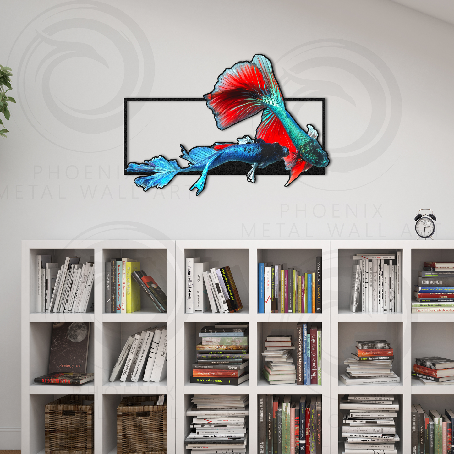 Modern Metal Fish Wall Art – AquaMuse Series | Handmade Artistic Home Decor