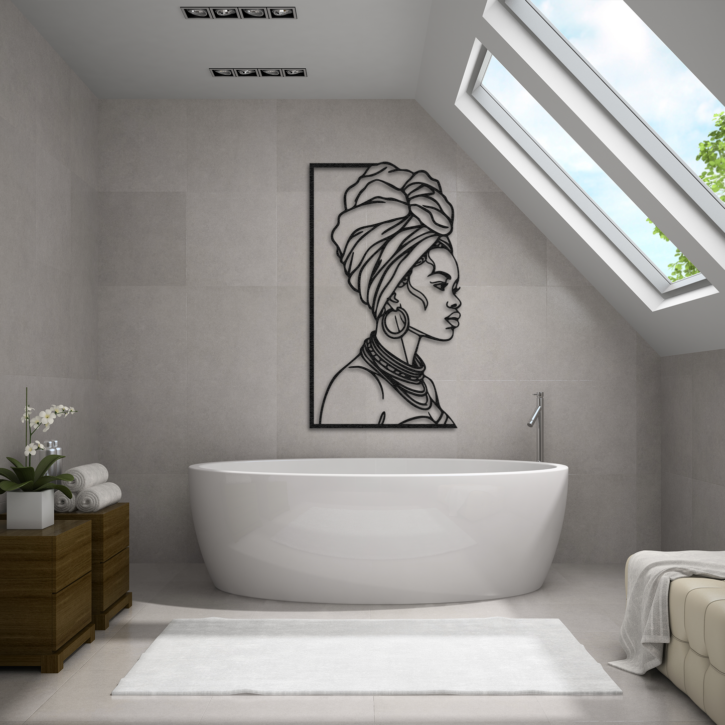 Black Silhouette Line Art