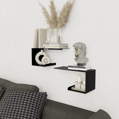Minimalist Metal Wall Shelf – L Shape Design