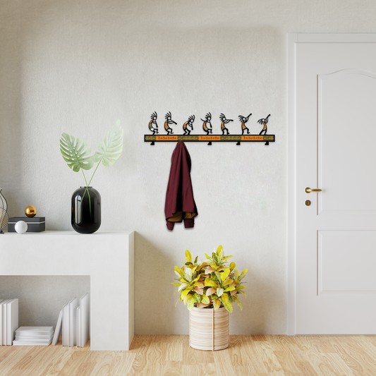 Ethnic Style Metal Wall Hanger for Hats and Coats