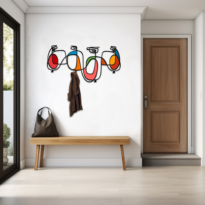 Modern Colorful Face Wall Decor