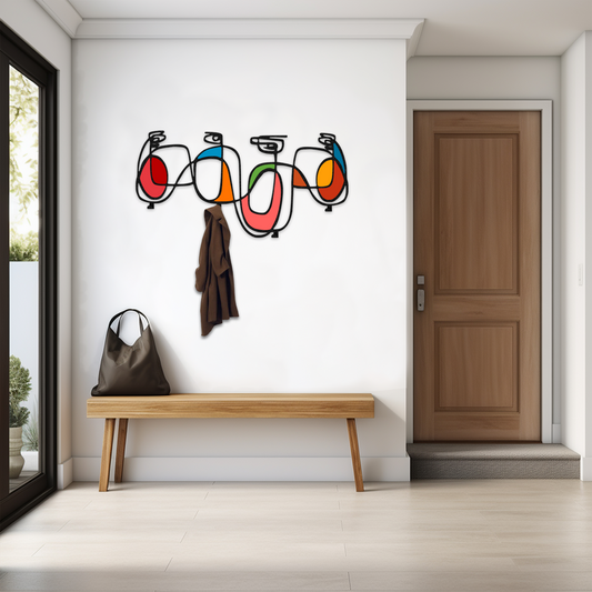 Modern Colorful Face Wall Decor