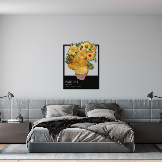Pantone-Inspired Van Gogh Sunflowers Canvas | Modern Wall Decor