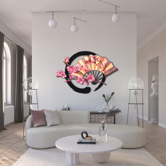 Decorative Wall Fan | Asian-Inspired Hand Fan Wall Art
