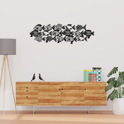 Coastal Fish Metal Wall Hook Rack