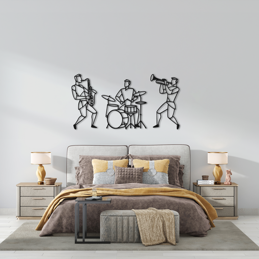 Jazz Band Metal Wall Art