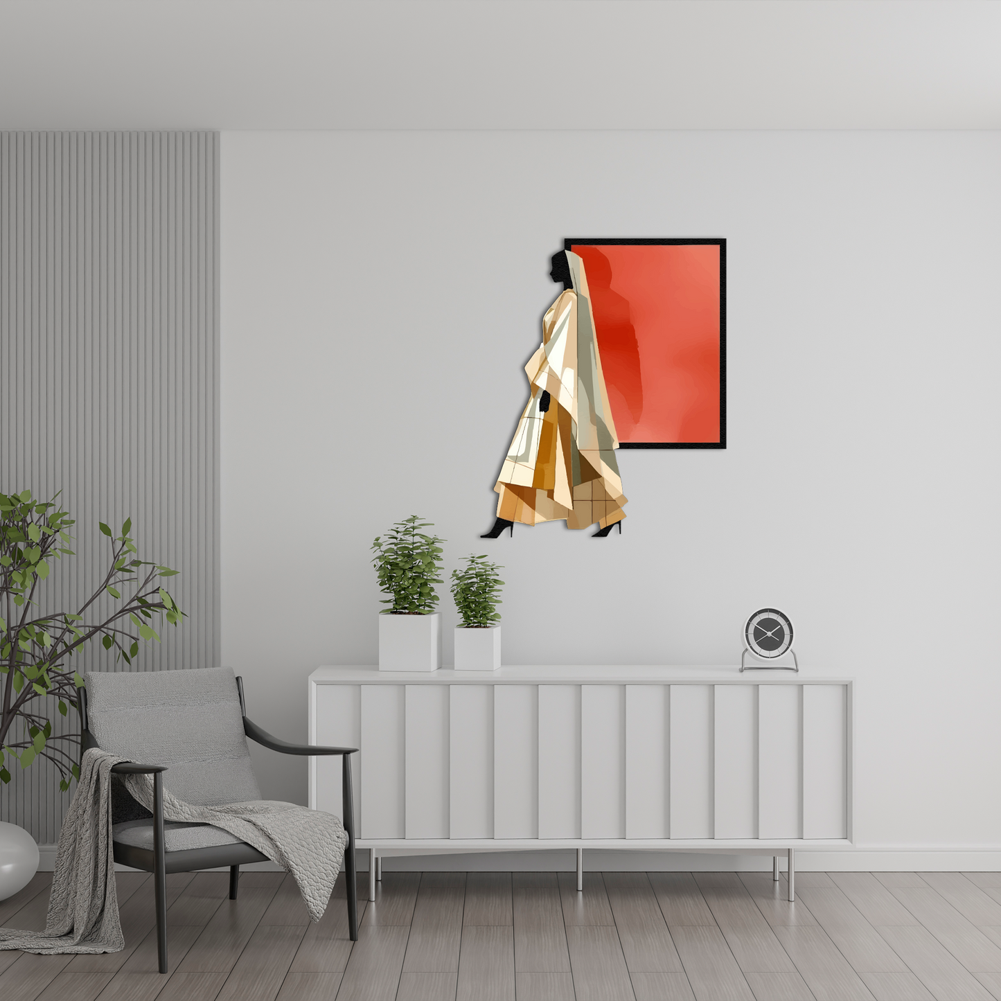 Modern Fashion Silhouette Wall Decor