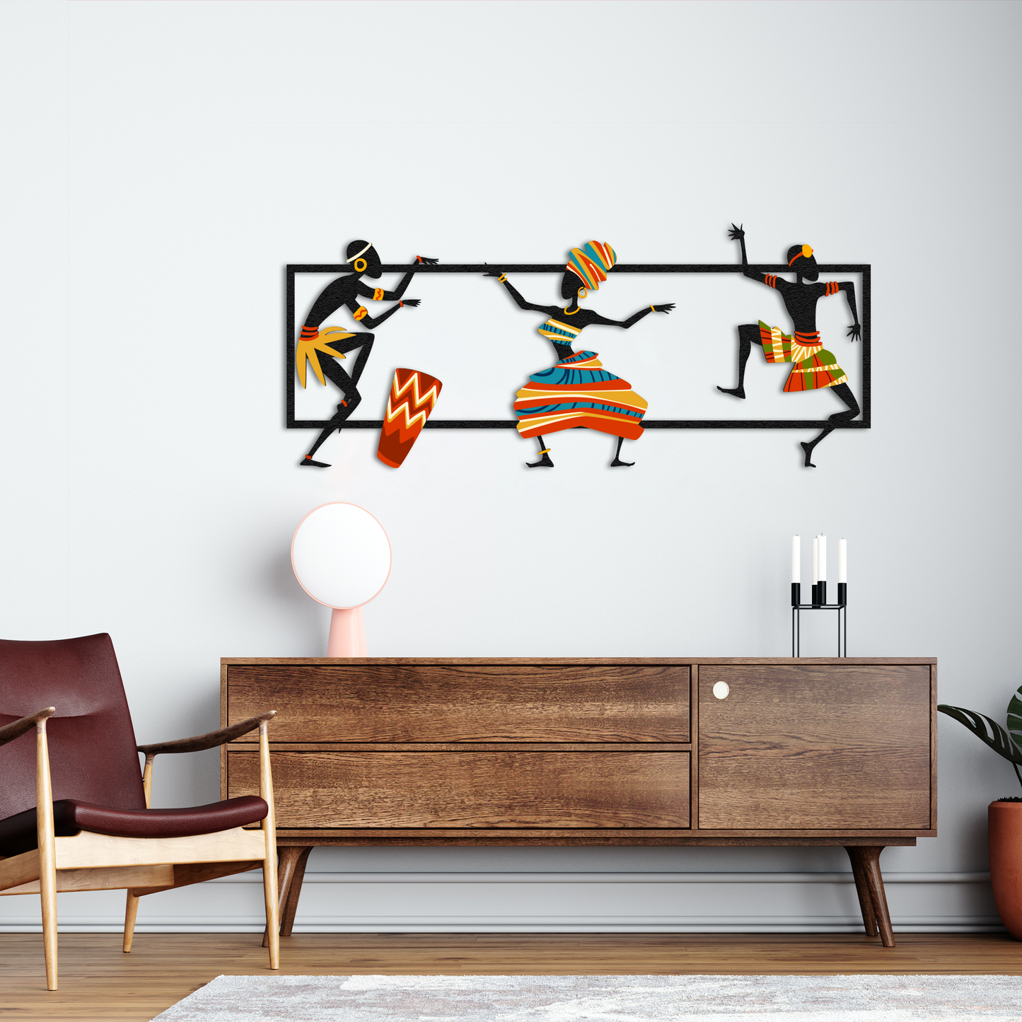 Tribal African Metal Wall Decor