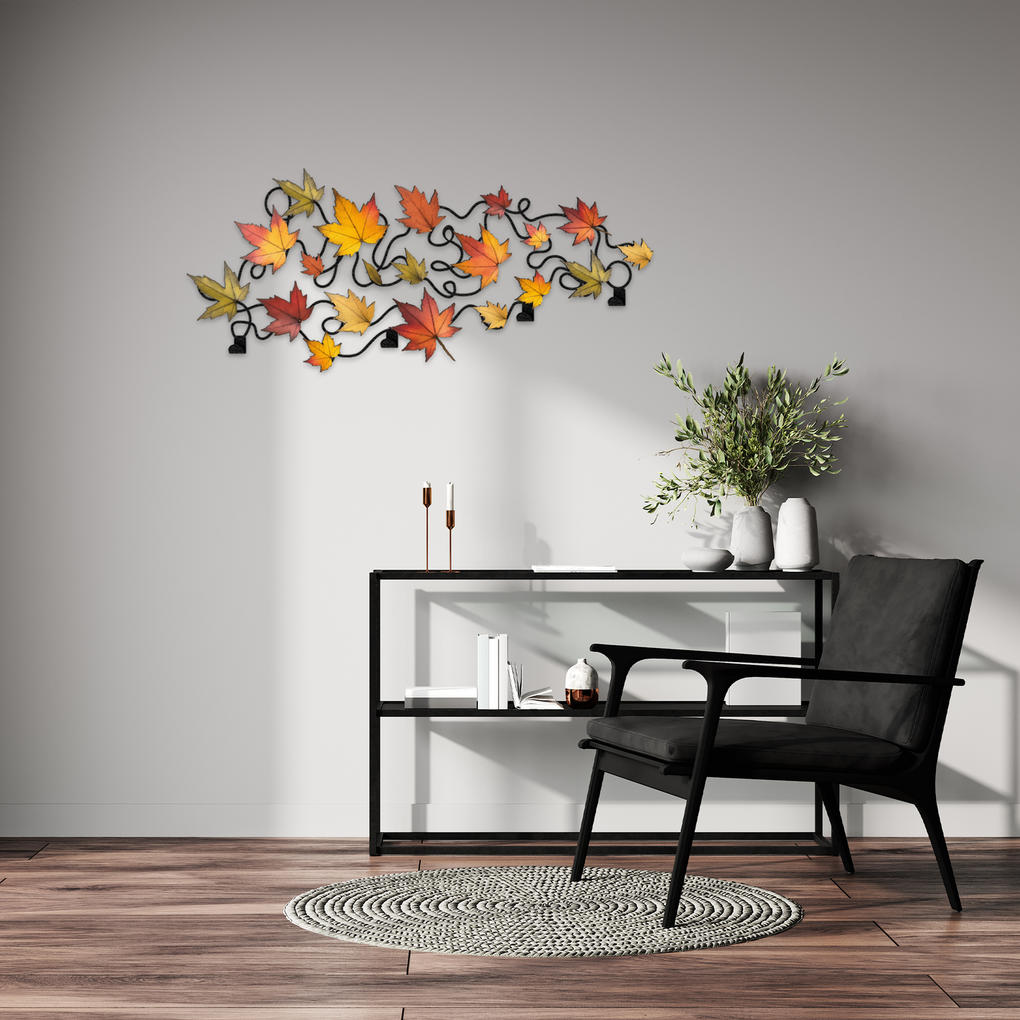 Maple Leaf Metal Coat Rack