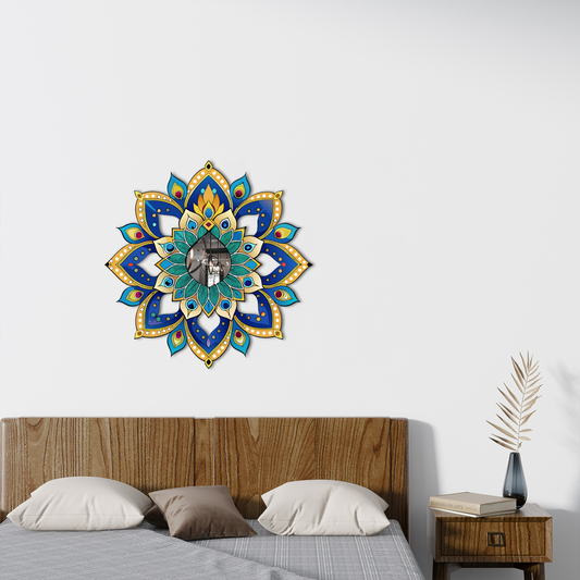 Boho Chic Mandala Mirror Wall Art – Geometric Metal Design