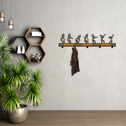 Ethnic Style Metal Wall Hanger for Hats and Coats