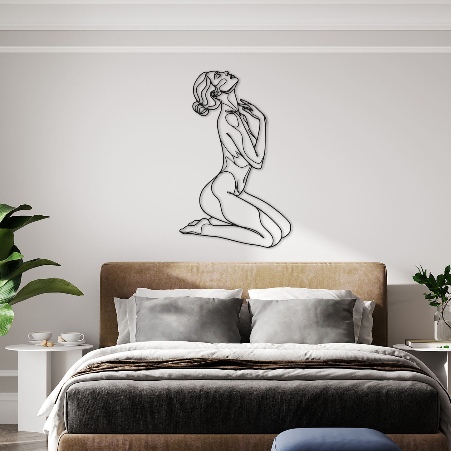 Abstract Nude Woman Line Art Wall Decor