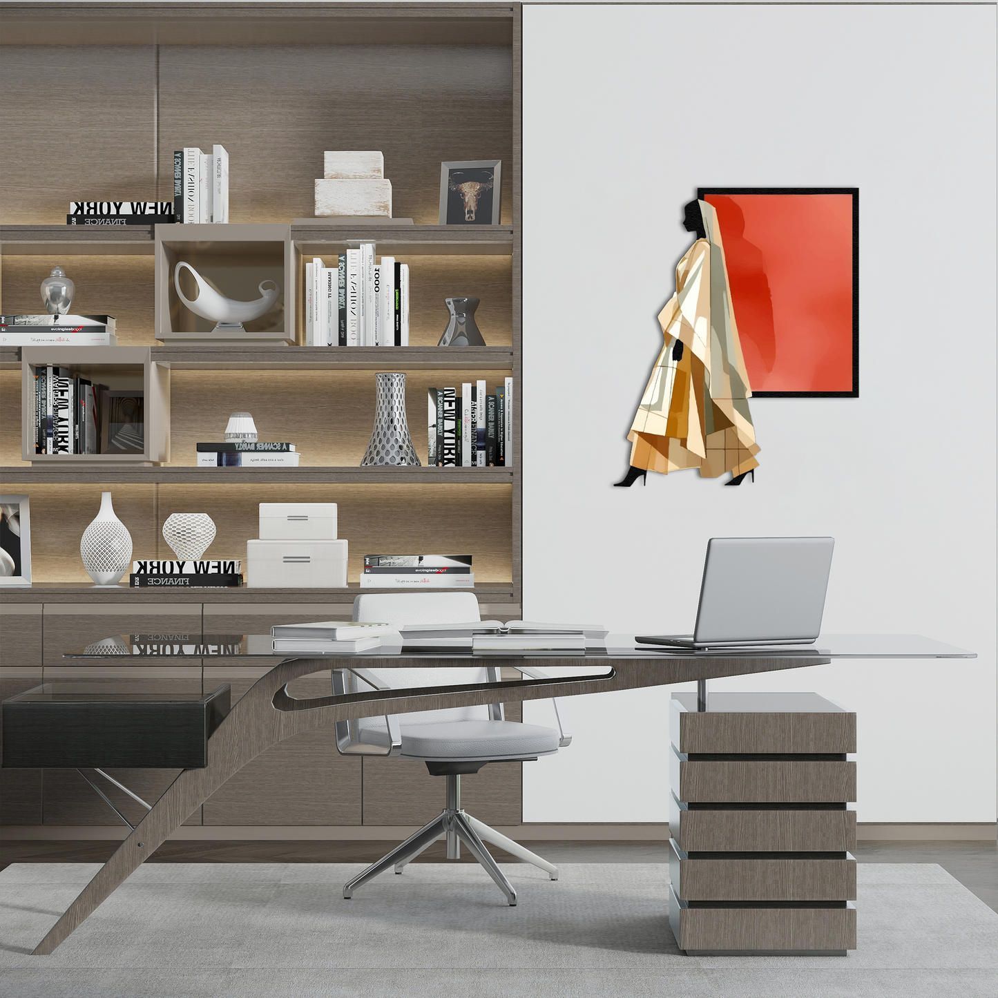 Modern Fashion Silhouette Wall Decor