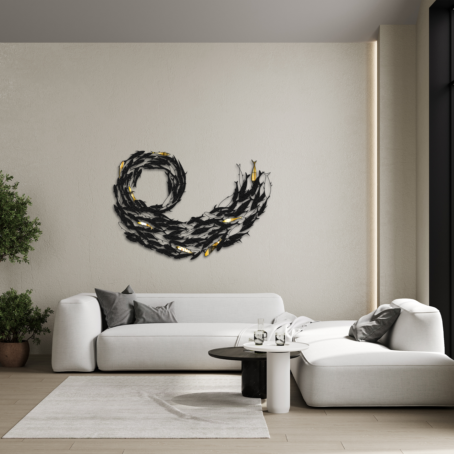 shoal of fish Metal Wall Decor