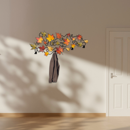 Maple Leaf Metal Coat Rack