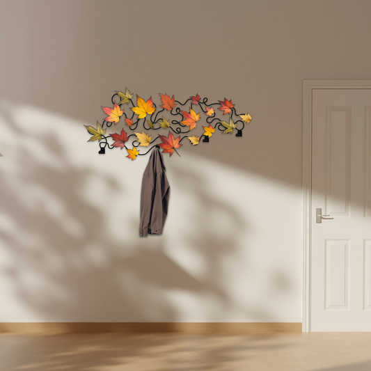 Maple Leaf Metal Coat Rack