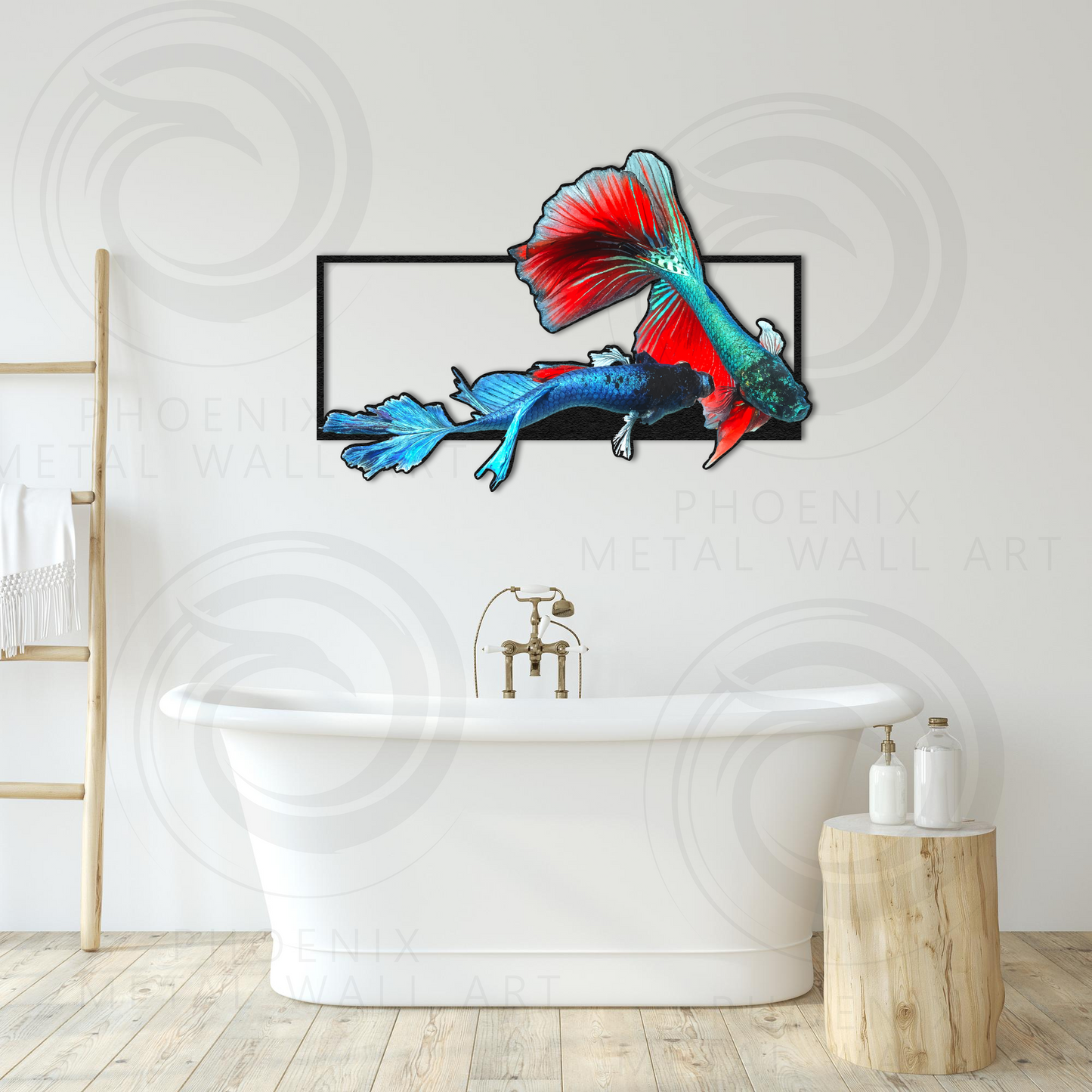 Modern Metal Fish Wall Art – AquaMuse Series | Handmade Artistic Home Decor