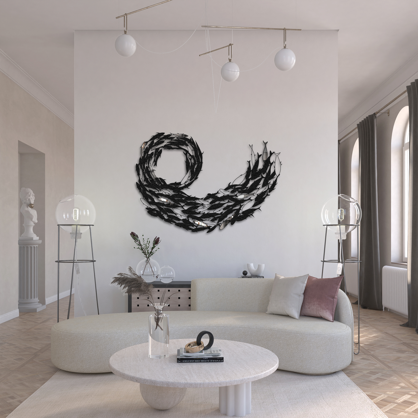 shoal of fish Metal Wall Decor