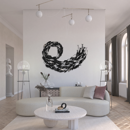 shoal of fish Metal Wall Decor