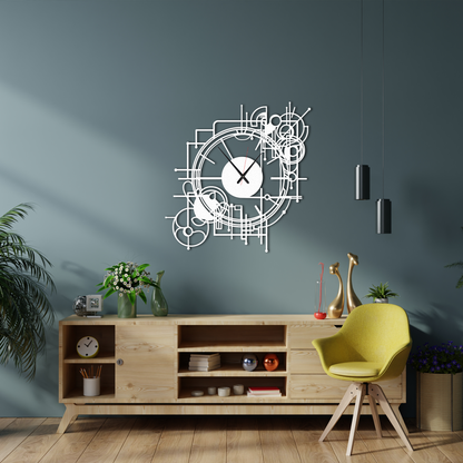 Mechanic Metal Wall Clock