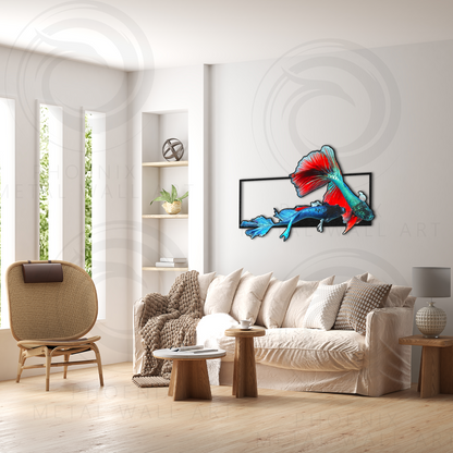 Modern Metal Fish Wall Art – AquaMuse Series | Handmade Artistic Home Decor