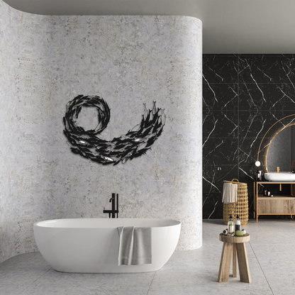 shoal of fish Metal Wall Decor