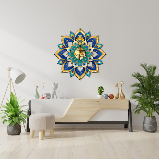 Boho Chic Mandala Mirror Wall Art – Geometric Metal Design