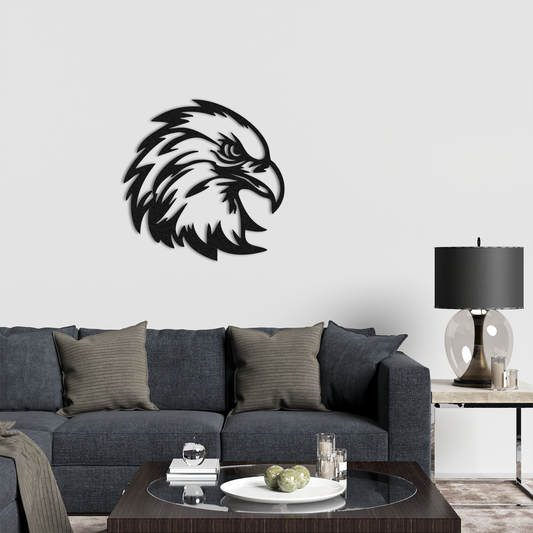 Eagle Head Metal Wall Art – Modern Animal Home Decoration