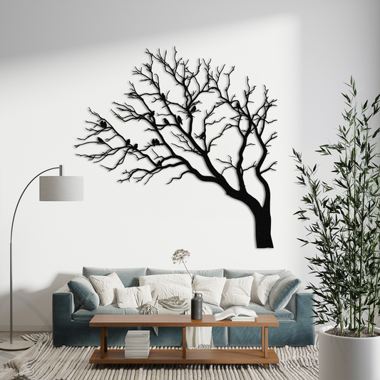 🌿 Birds on Branch Metal Wall Art
