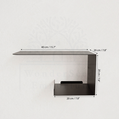 Minimalist Metal Wall Shelf – L Shape Design