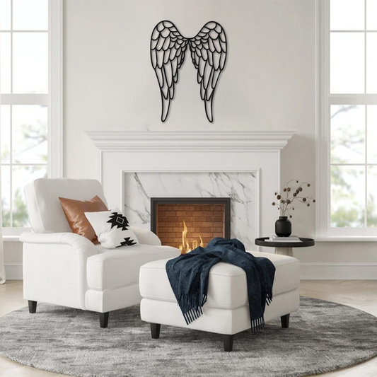 Angel Wings Metal Wall Art – Spiritual and Modern Home Decor
