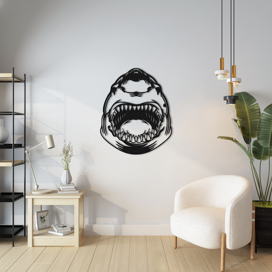 Shark Metal Wall Art – Ocean Inspired Modern Home Decor