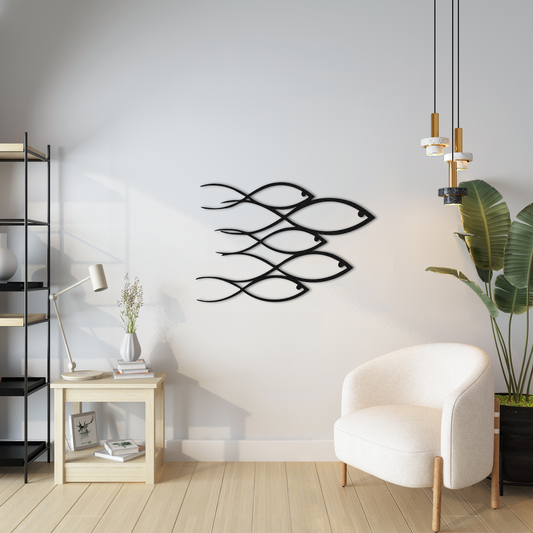Fish Metal Wall Art – Modern Ocean Inspired Home Decor