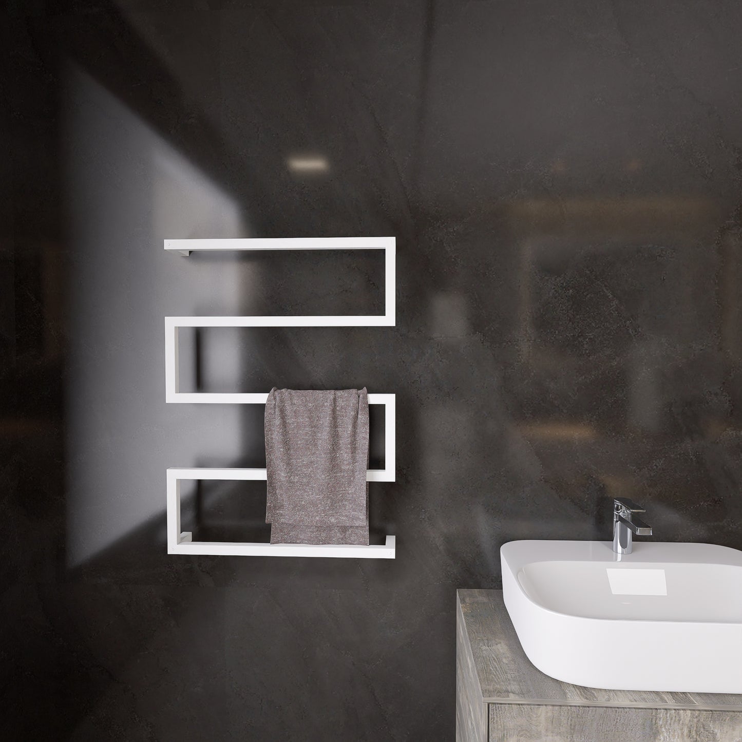 Modern Geometric Metal Towel Rack