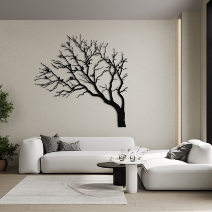 🌿 Birds on Branch Metal Wall Art